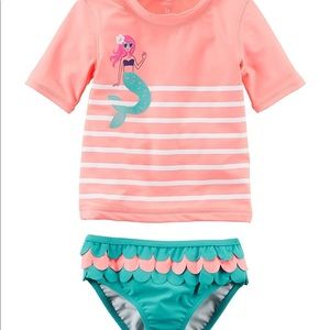 NWOT Carter’s Mermaid Swimsuit Swimwear sz 9M